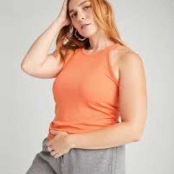 Richer Poorer Vintage Rib Tank in Flamingo Size M NWT - Picture 1 of 4